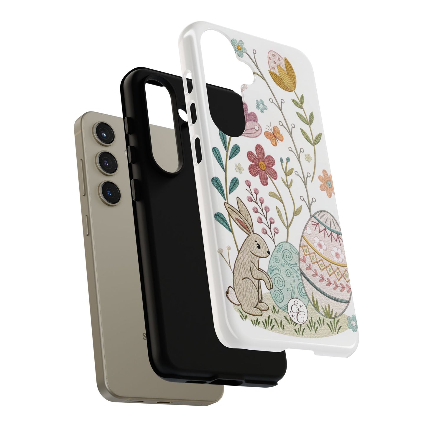 Bunny & Easter Egg Floral Tough Phone Case
