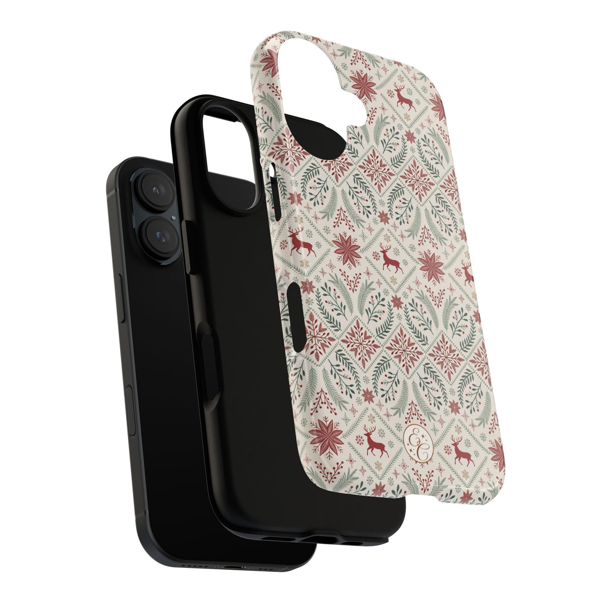 Red Reindeer Christmas Pattern Phone Case