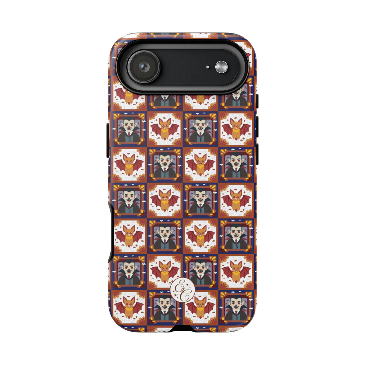 Dracula & Bat Pattern Halloween Phone Case