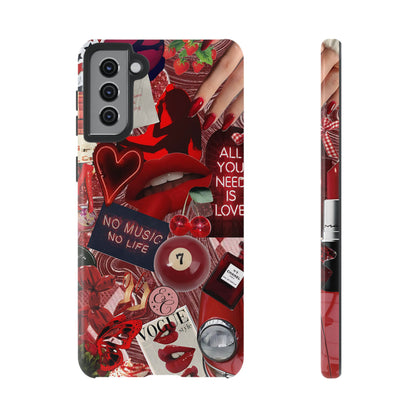 Red Aesthetic Collage Tough Phone Case