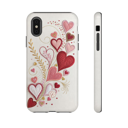 Hearts Pattern Tough Phone Case