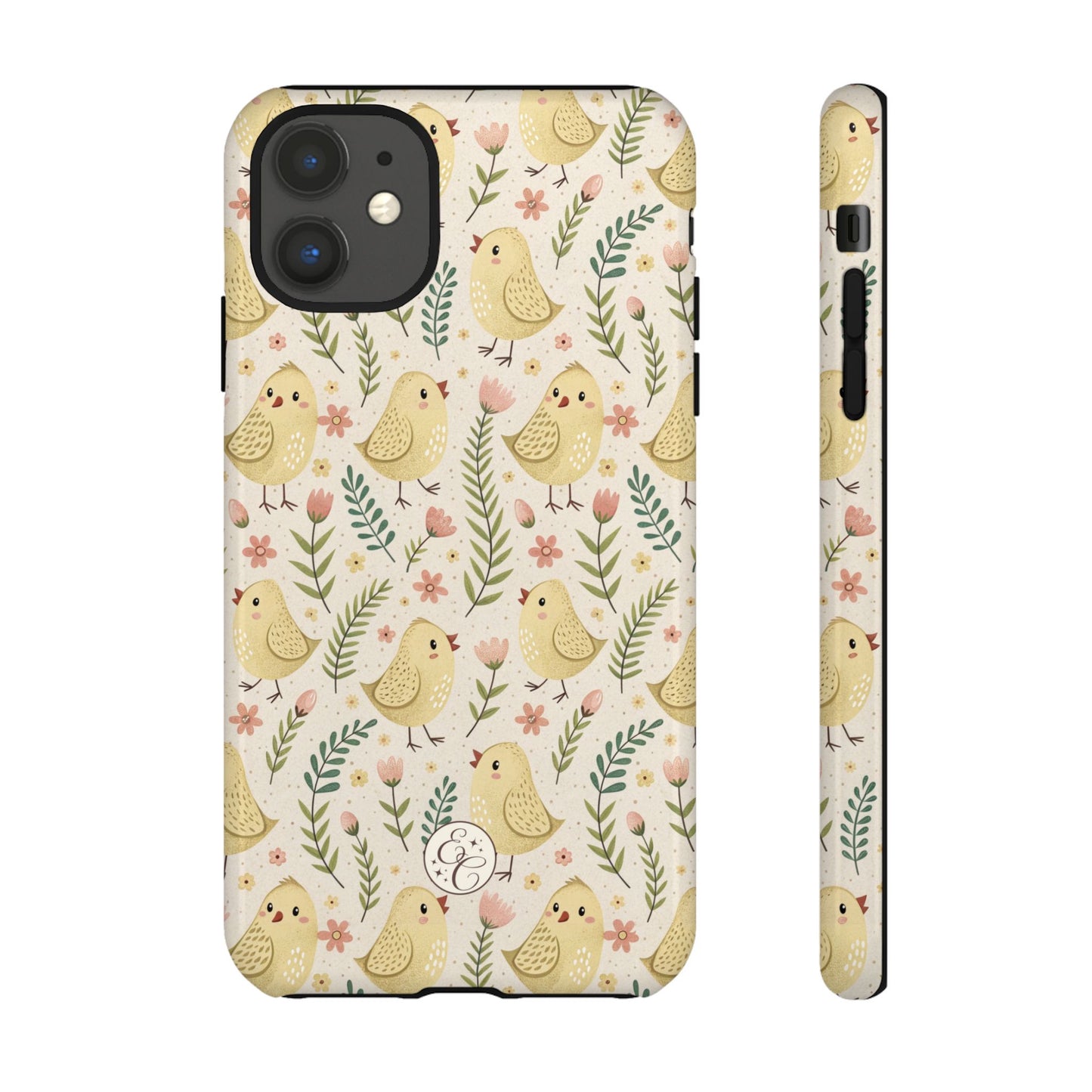 Vintage Floral Chick Pattern Tough Phone Case