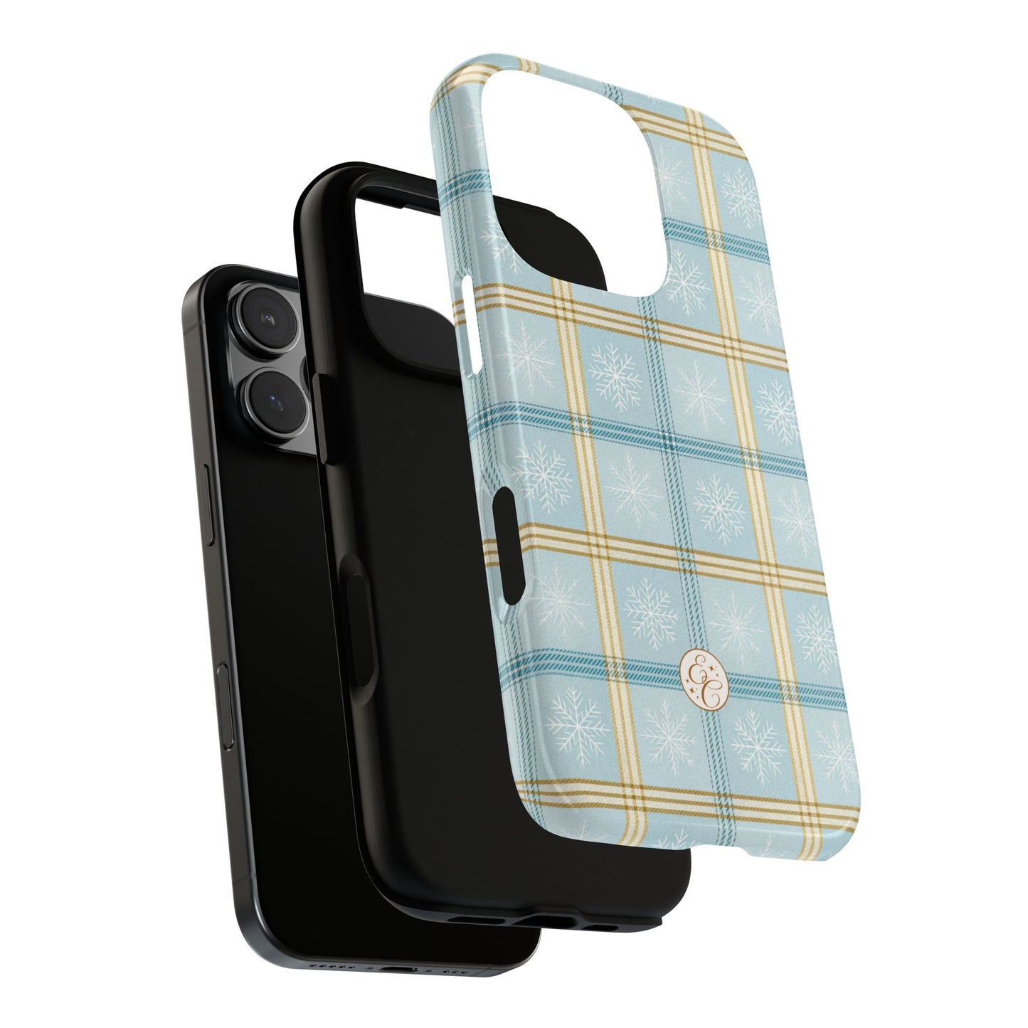 Blue Winter Plaid Tough Phone Case
