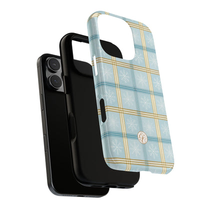 Blue Winter Plaid Tough Phone Case