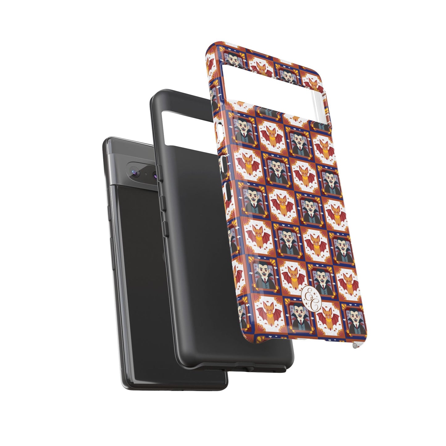 Dracula & Bat Pattern Tough Phone Case