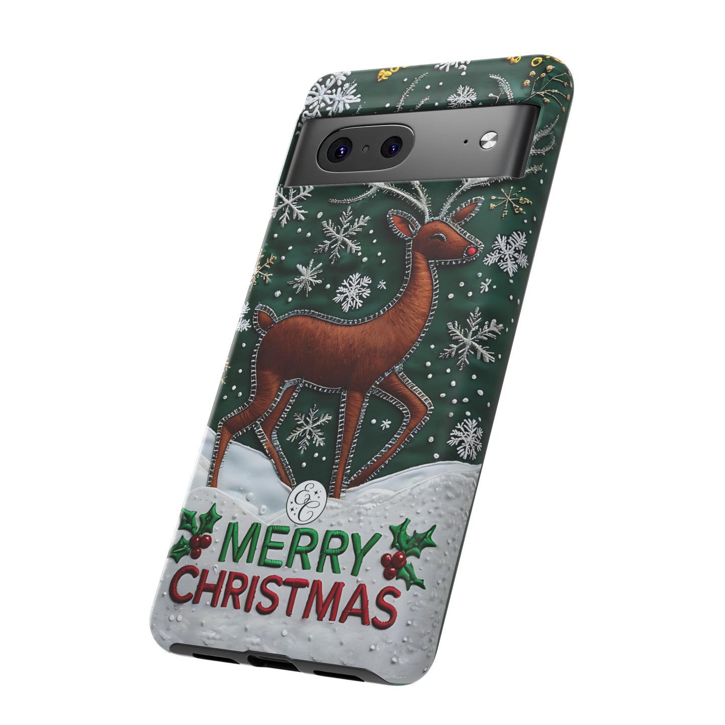 Merry Christmas Reindeer Tough Phone Case