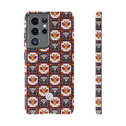 Dracula & Bat Pattern Tough Phone Case