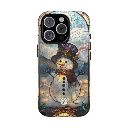 Snowman Stained Glass Phone Case