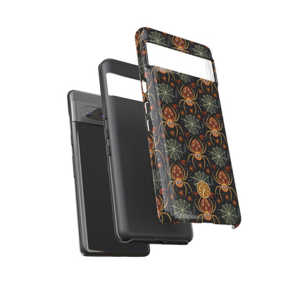Boho Halloween Spider Pattern Tough Phone Case