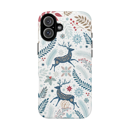 Blue Winter Deer Tough Phone Case