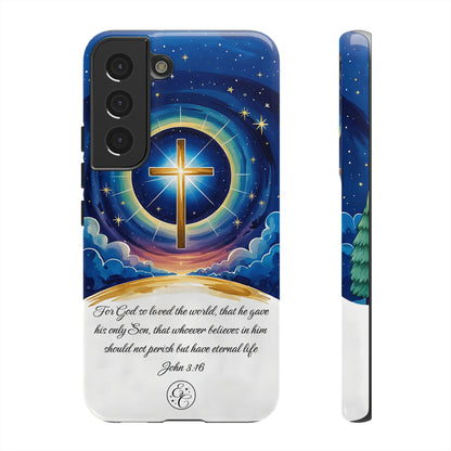 Celestial Cross - John 3:16 Tough Phone Case