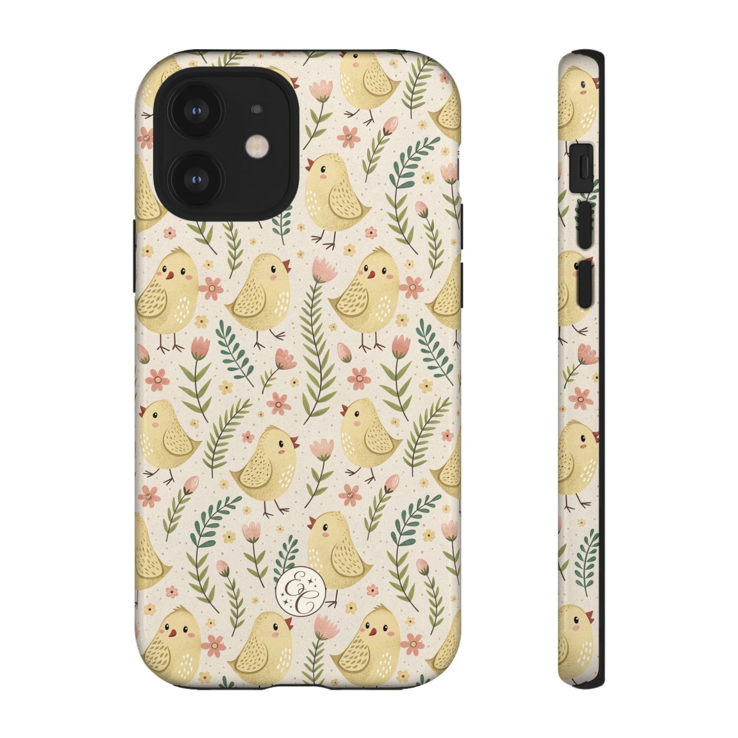 Vintage Floral Chick Pattern Tough Phone Case