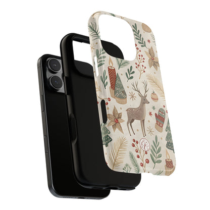 Rustic Christmas Reindeer Tough Phone Case
