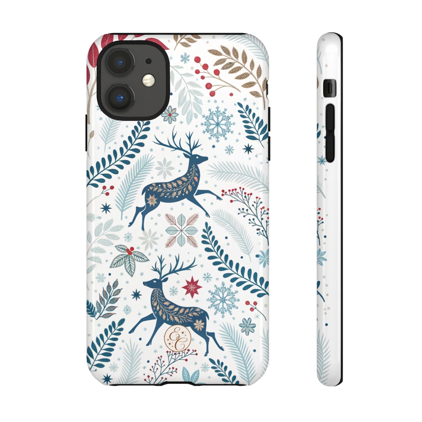 Blue Winter Deer Tough Phone Case
