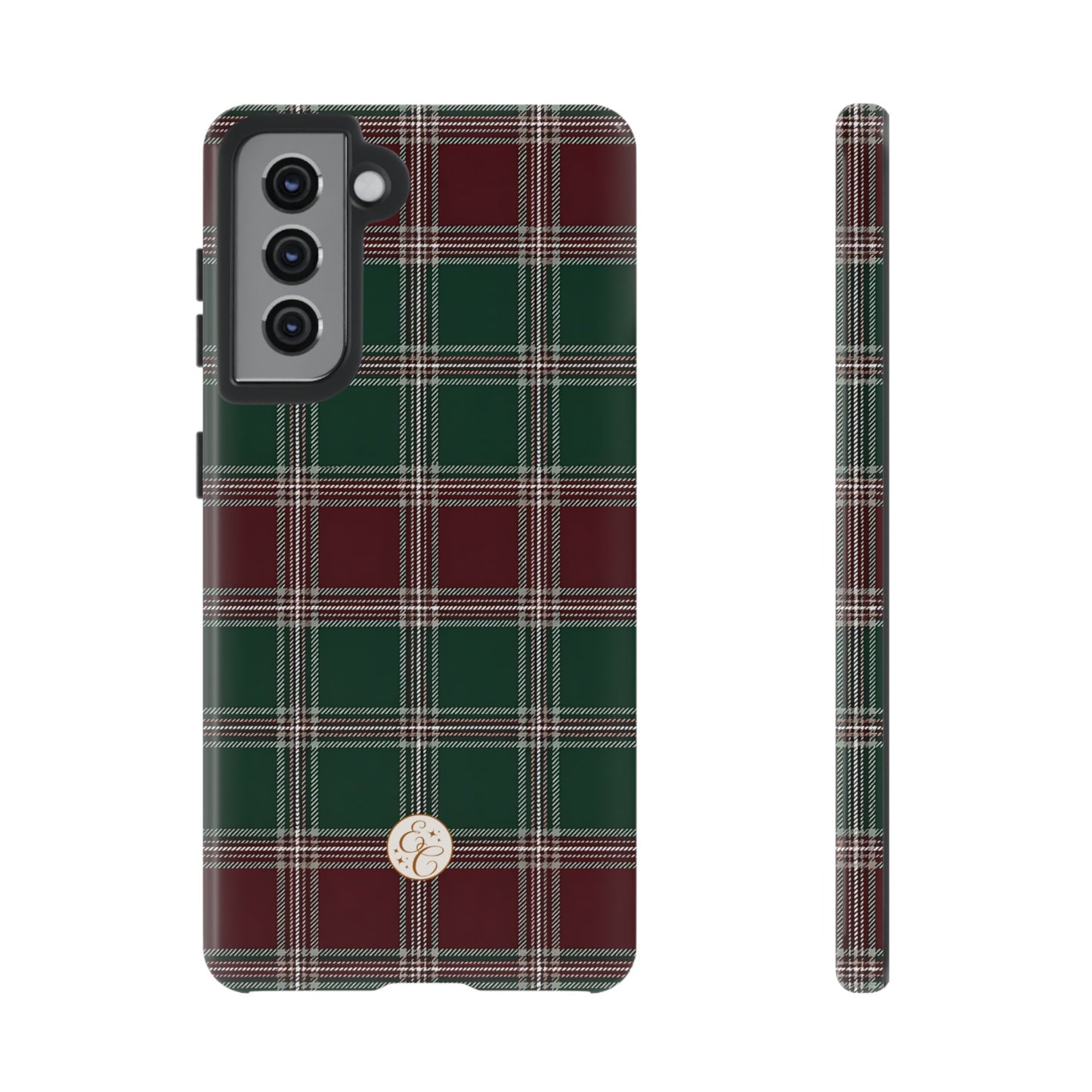 Green & Burgundy Plaid Tough Phone Case