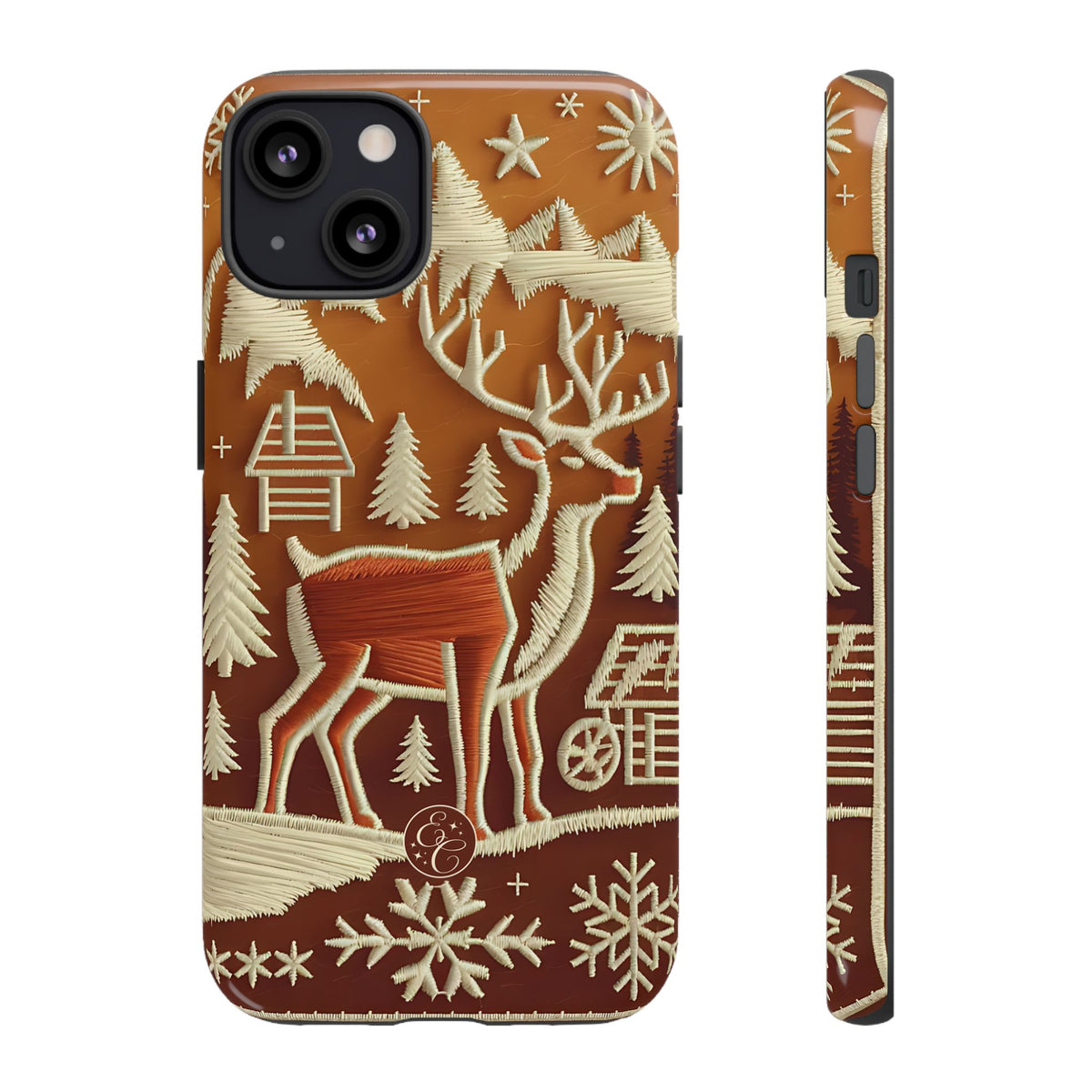 Rustic Reindeer Christmas Phone Case