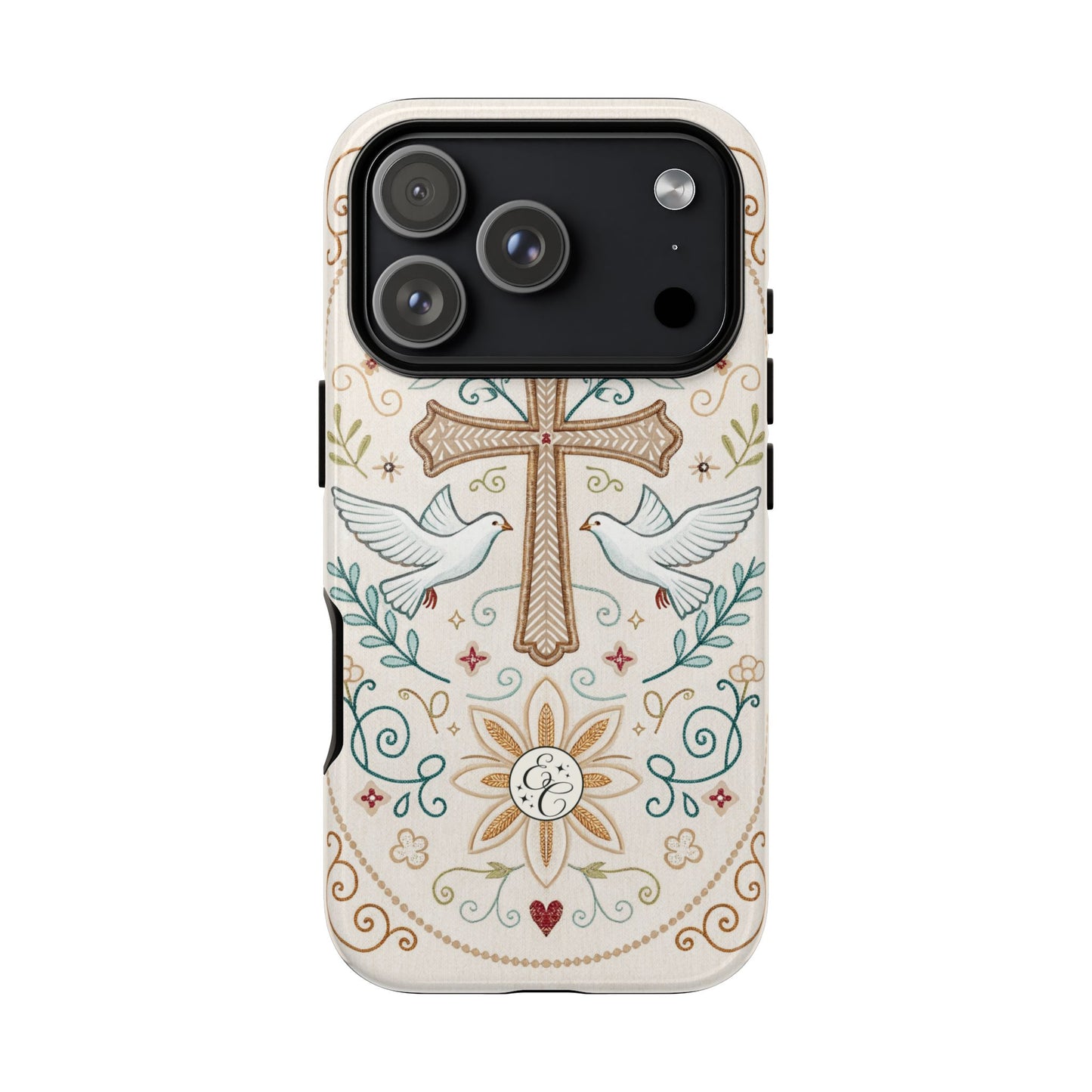 Christian Cross and Doves Tough Phone Case