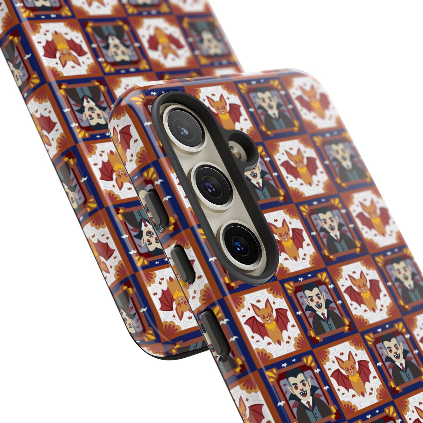 Dracula & Bat Pattern Tough Phone Case