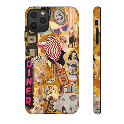 Retro Pin-up Collage Tough Phone Case