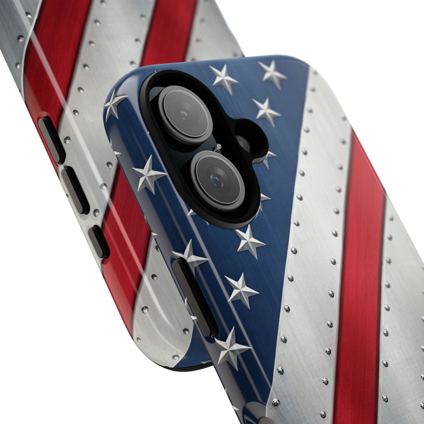 Metallic American Flag Tough Phone Case
