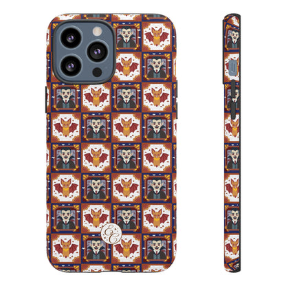 Dracula & Bat Pattern Halloween Phone Case