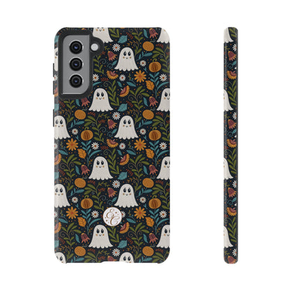 Boho Halloween Ghost Pattern Tough Phone Case