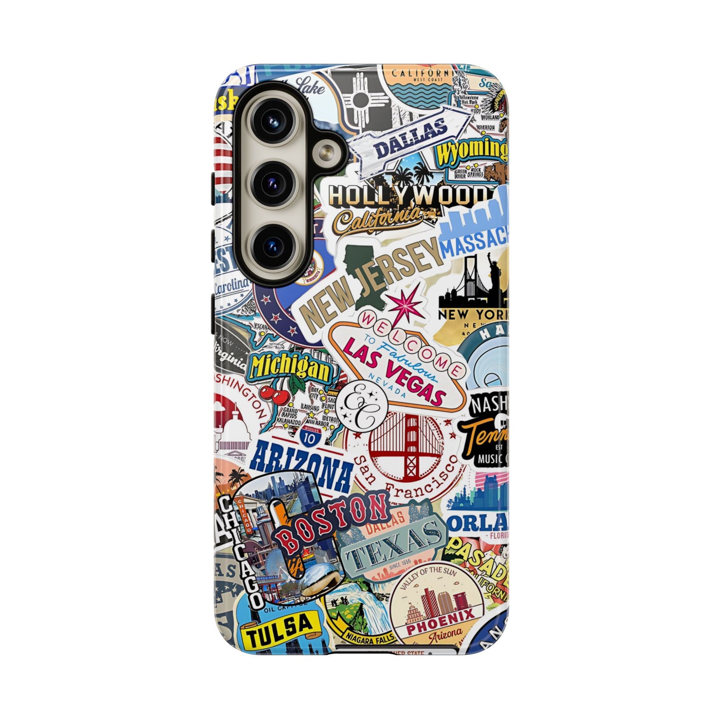 USA Travel Stickers Tough Phone Case