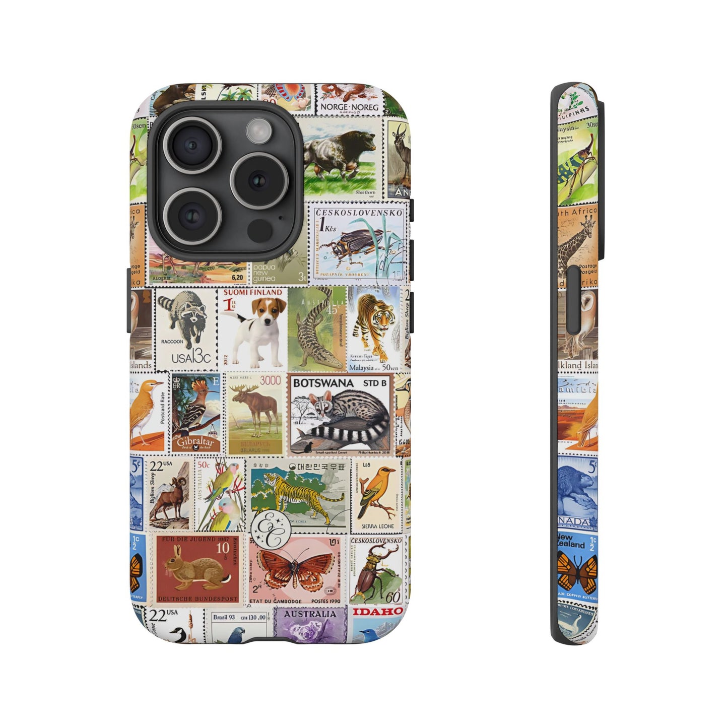 Wildlife Stamp Collage Tough Phone Case