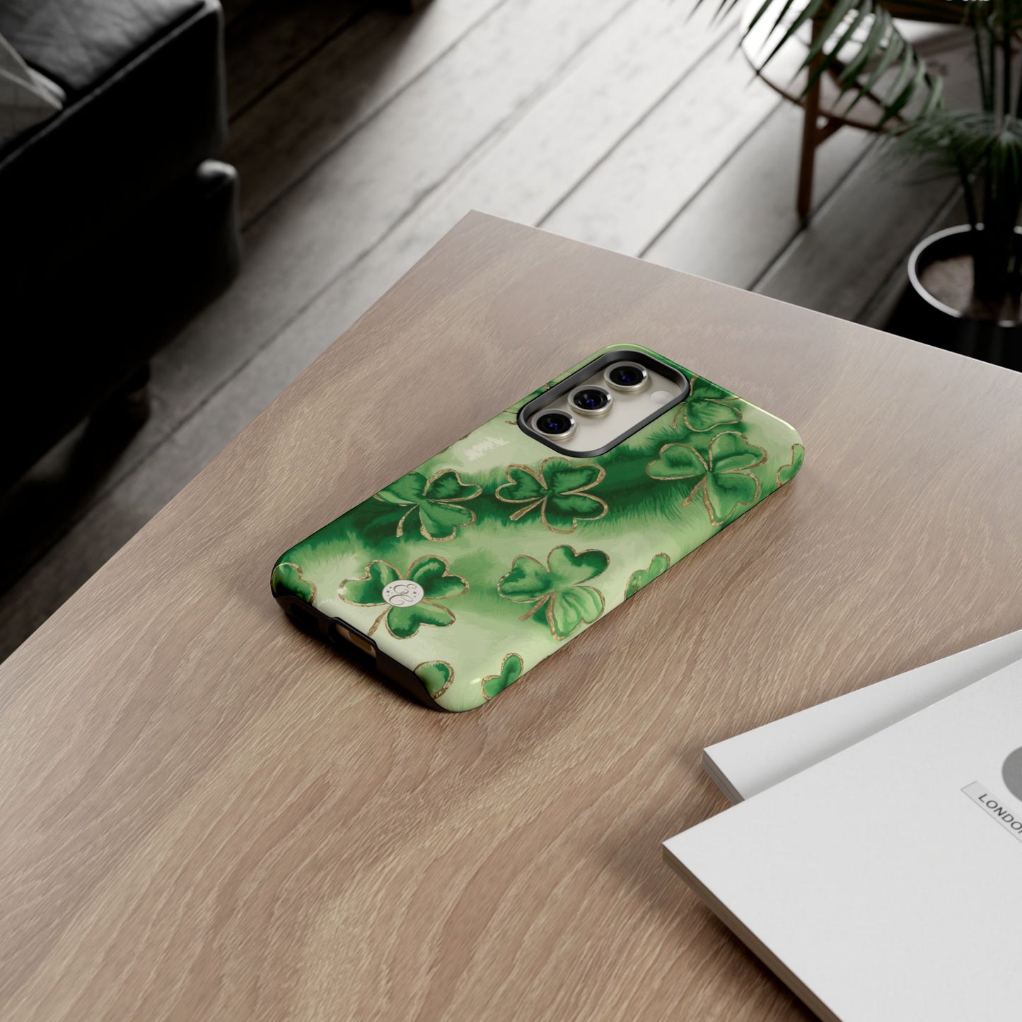 Shamrock Watercolor Pattern Tough Phone Case
