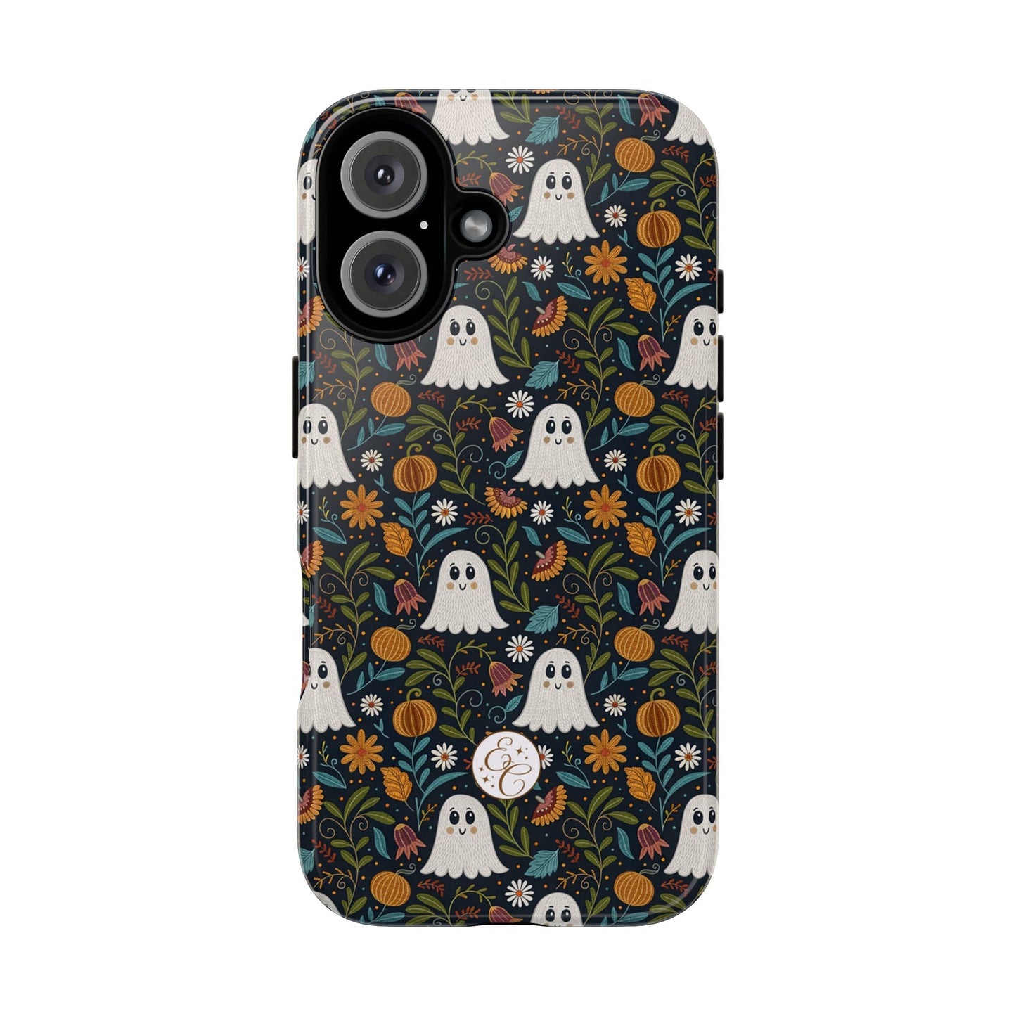 Boho Halloween Ghost Pattern Tough Phone Case