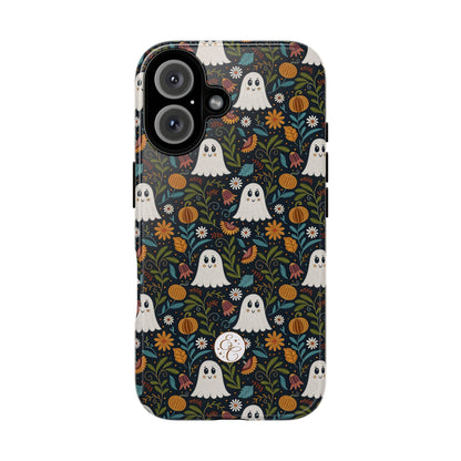 Boho Halloween Ghost Pattern Tough Phone Case