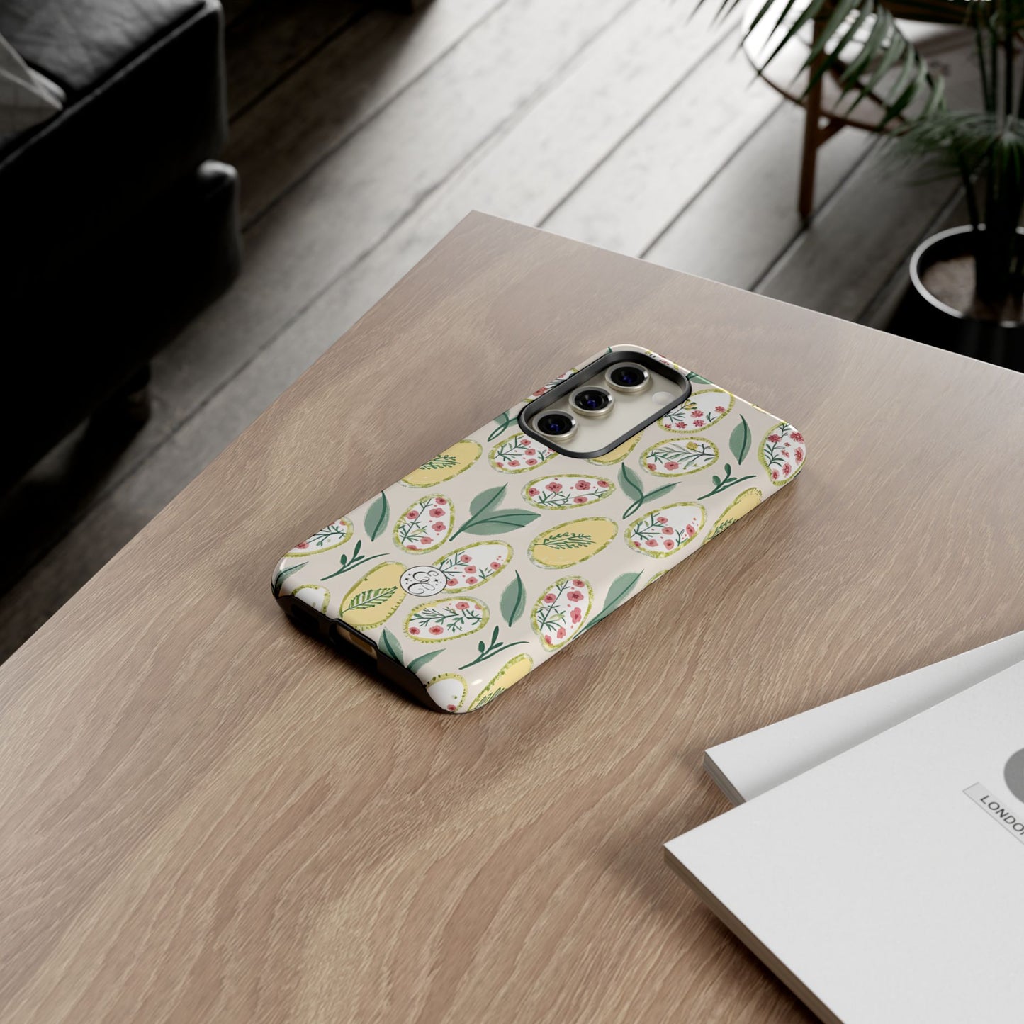 Floral Easter Egg Pattern Tough Phone Case