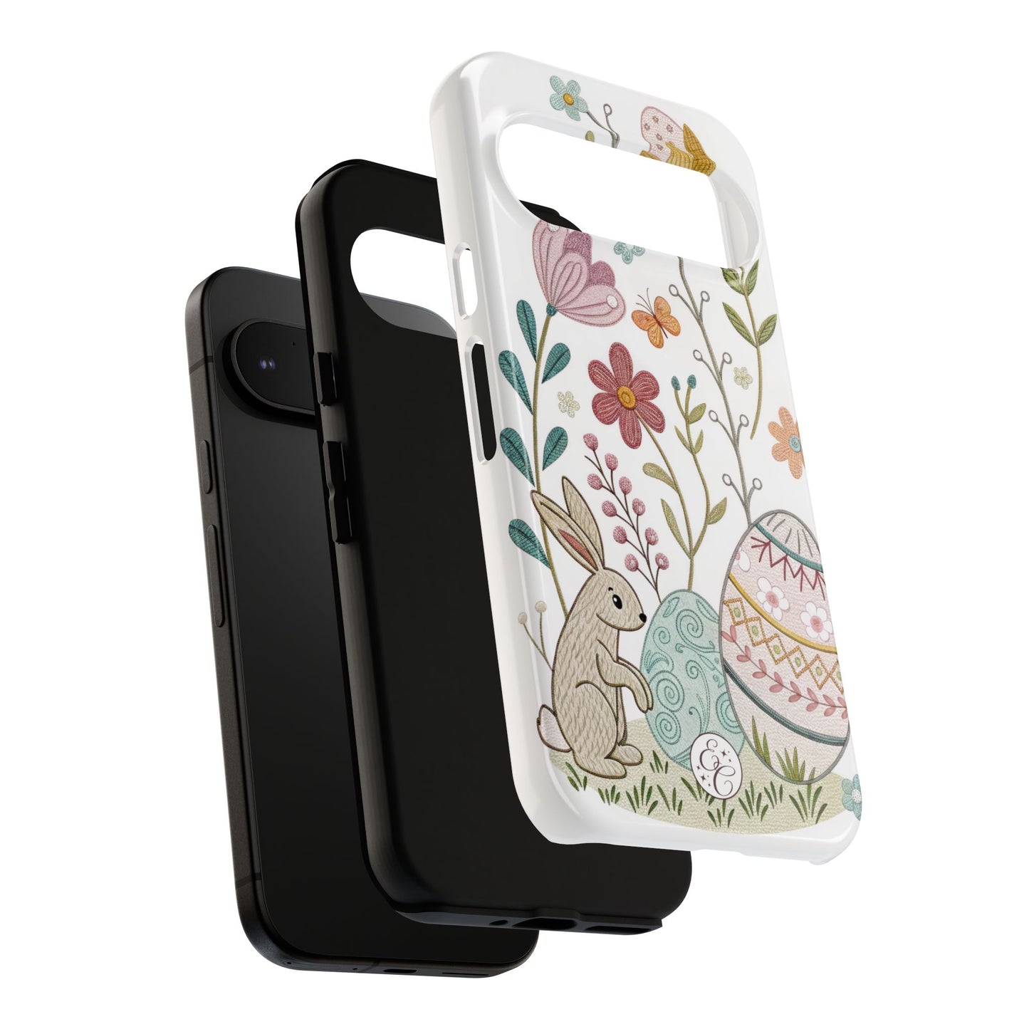 Bunny & Easter Egg Floral Tough Phone Case