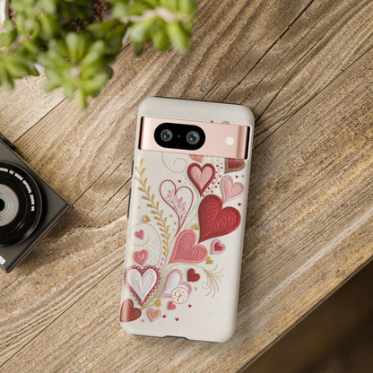 Hearts Pattern Tough Phone Case