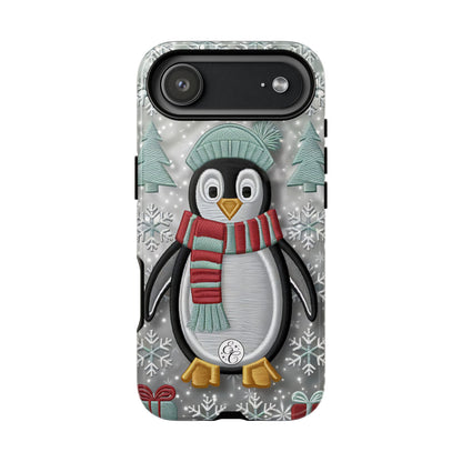 Cute Christmas Penguin Tough Phone Case