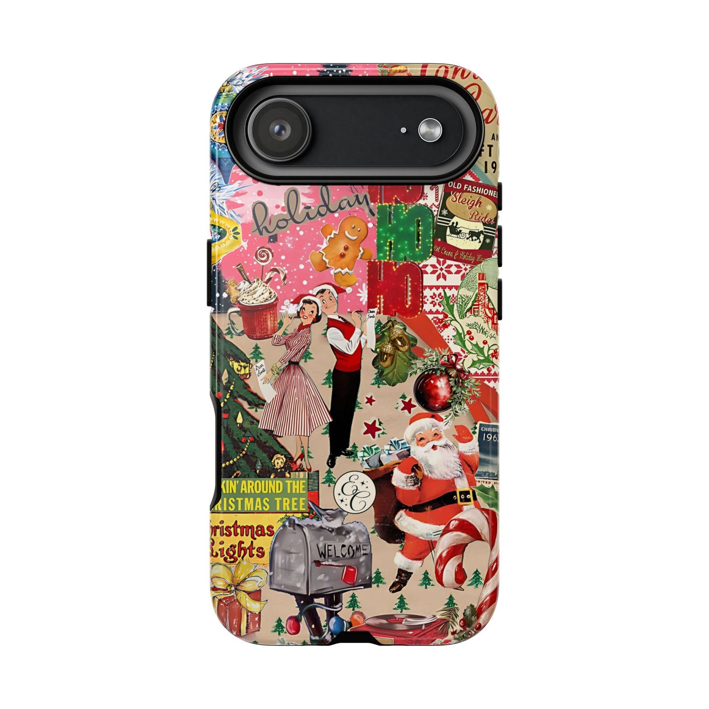 Vintage Christmas Collage Tough Phone Case