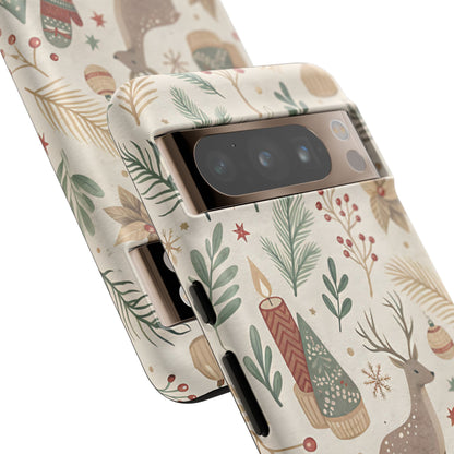 Rustic Christmas Reindeer Tough Phone Case