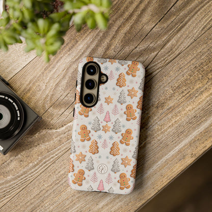 Christmas Gingerbread Man Pattern Tough Phone Case