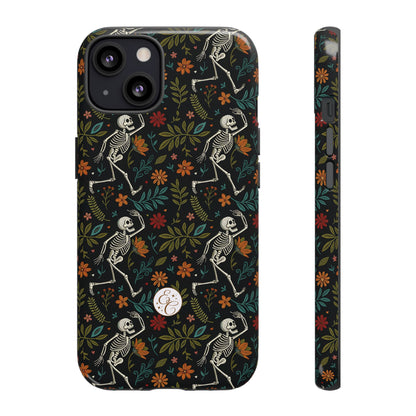 Halloween Boho Skeleton Pattern Tough Phone Case