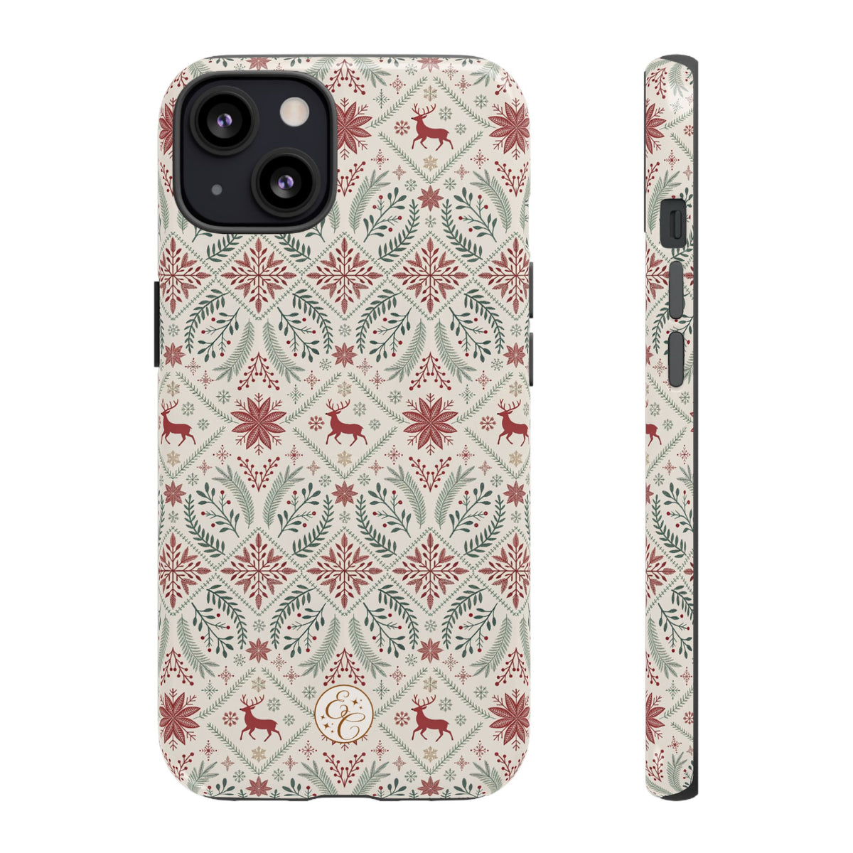 Red Reindeer Christmas Pattern Phone Case