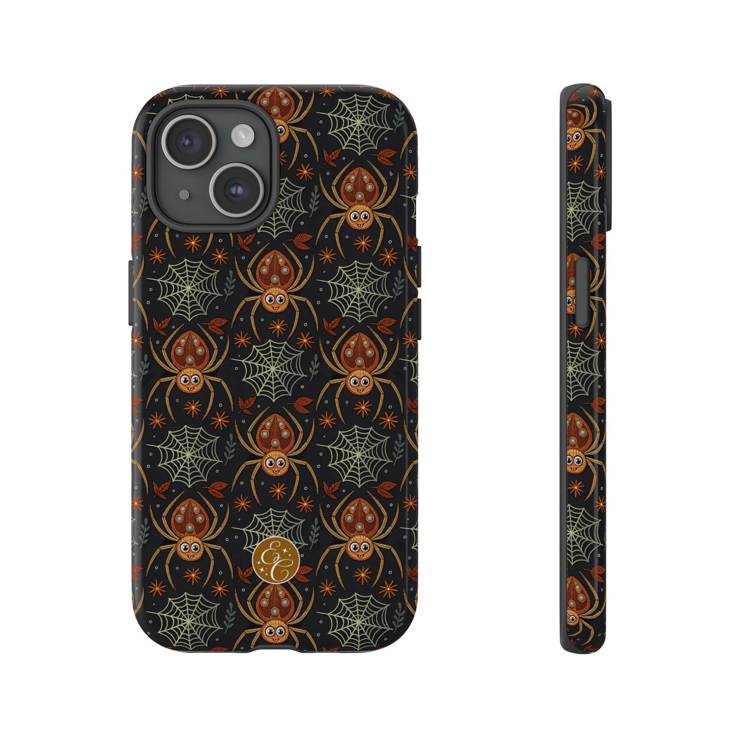 Boho Halloween Spider Pattern Tough Phone Case