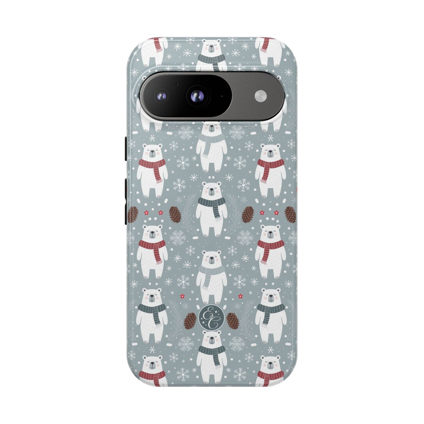 Cute Polar Bear Pattern Tough Phone Case
