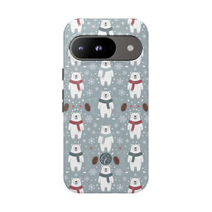 Cute Polar Bear Pattern Tough Phone Case