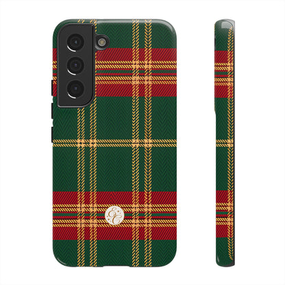 Green Red & Gold Plaid Tough Phone Case