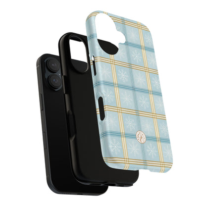 Blue Winter Plaid Tough Phone Case