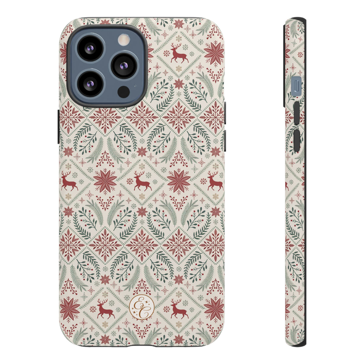 Red Reindeer Christmas Pattern Phone Case