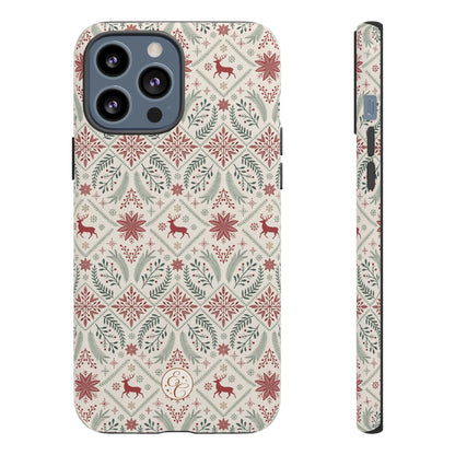 Red Reindeer Christmas Pattern Phone Case