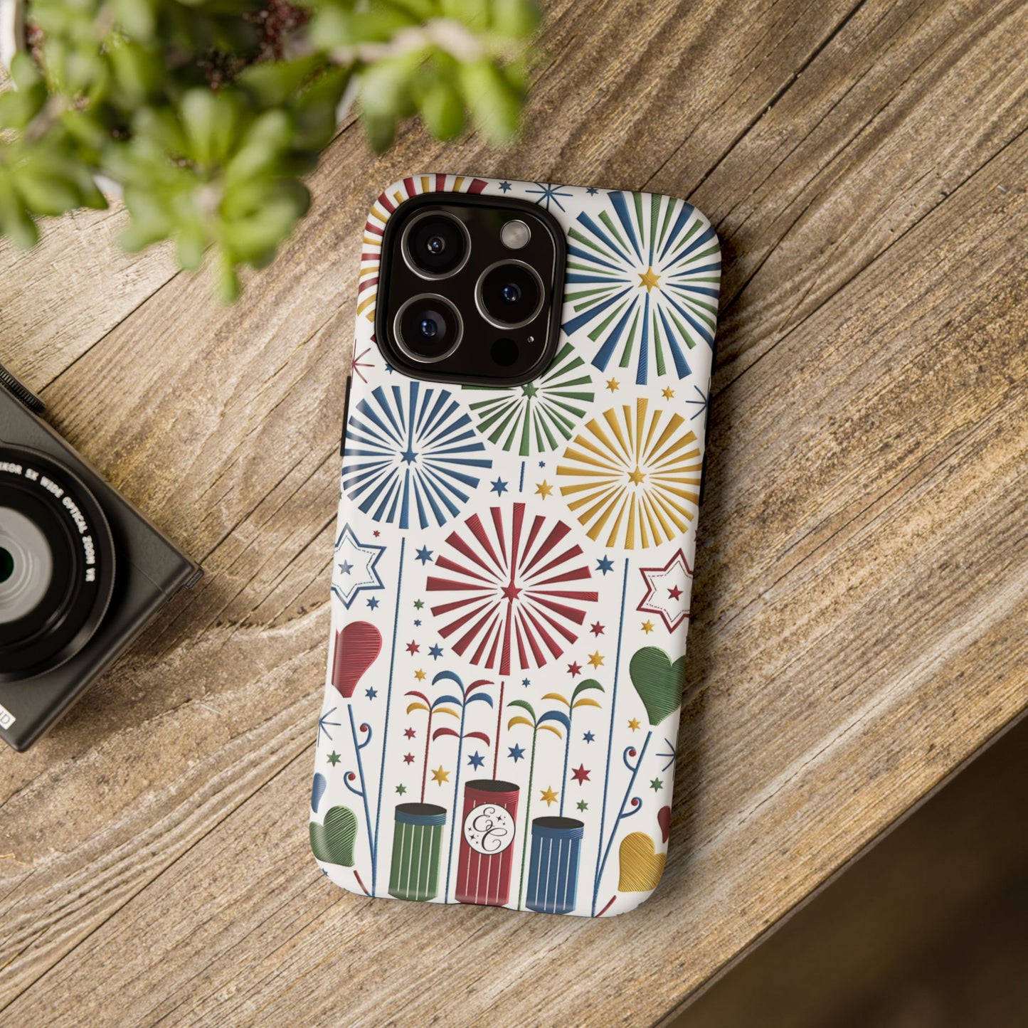 Colorful Fireworks and Stars Tough Phone Case