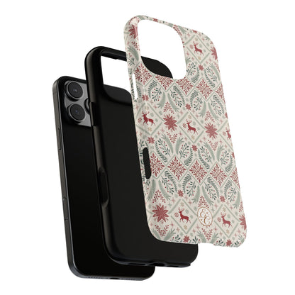 Red Reindeer Christmas Pattern Phone Case