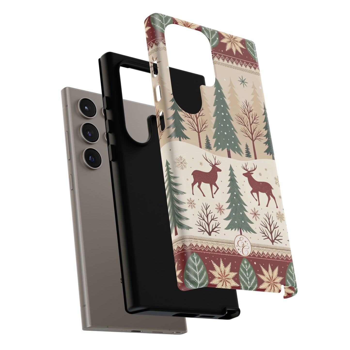 Vintage Christmas Reindeer Tough Phone Case